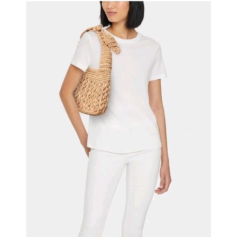 A New Day™ Straw Tie-Top Shoulder Bag Light Brown Woven Paper Beige - Picture 2 of 6
